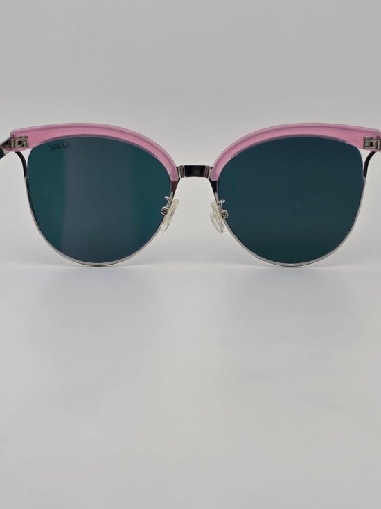 Quay Australia Star Dust Silver Pink Frame Pink Mirror Lens Cat Eye Sunglasses main image 7